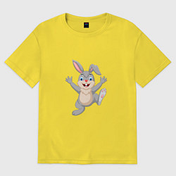 Футболка оверсайз женская Running Rabbit, цвет: желтый