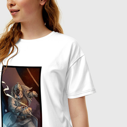 Женская футболка оверсайз Juuzou art / Белый – фото 3