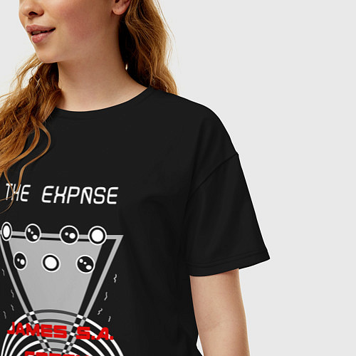 Женская футболка оверсайз James S A Corey / Черный – фото 3