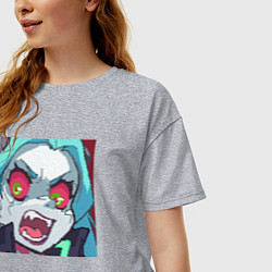Футболка оверсайз женская Ребекка пиксель, цвет: меланж — фото 2