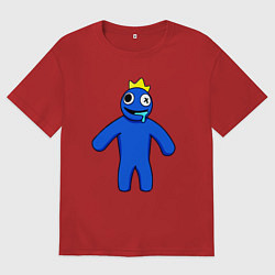 Футболка оверсайз женская Синий из Роблокс, цвет: красный