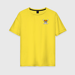 Футболка оверсайз женская Лого Мугивар - One Piece, цвет: желтый