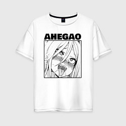 Женская футболка оверсайз Рисунок ахегао