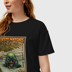 Футболка оверсайз женская Существо из Черной Лагуны, цвет: черный — фото 2