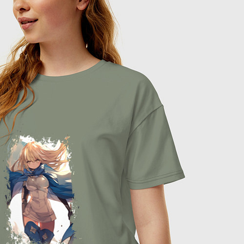 Женская футболка оверсайз Айз Валленштайн арт / Авокадо – фото 3