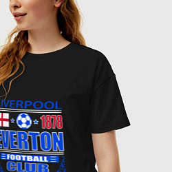 Футболка оверсайз женская Футбольный клуб Эвертон из Ливерпуля, цвет: черный — фото 2