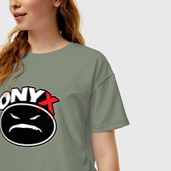 Футболка оверсайз женская Onyx - black logo, цвет: авокадо — фото 2