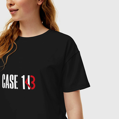 Женская футболка оверсайз Case 143 / Черный – фото 3