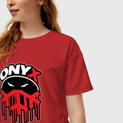 Женская футболка оверсайз Onyx - snowgoons / Красный – фото 3