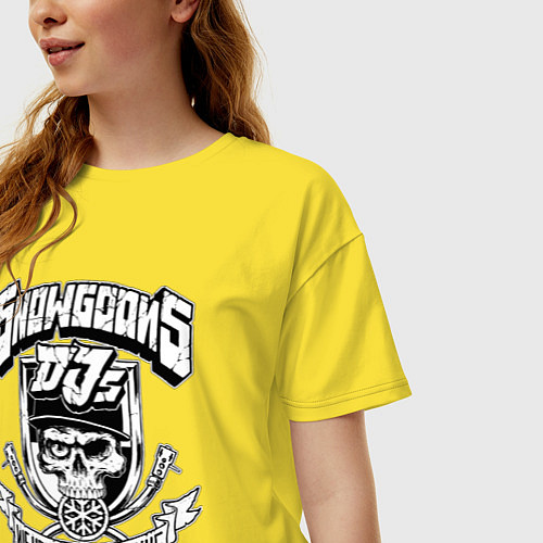 Женская футболка оверсайз Snowgoons Djs / Желтый – фото 3
