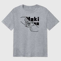 Футболка оверсайз женская Глаза Макимы, цвет: меланж