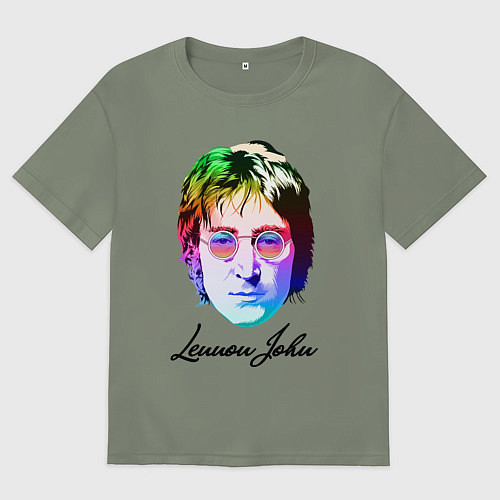 Женская футболка оверсайз Леннон Джон / Авокадо – фото 1