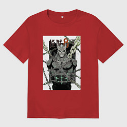 Футболка оверсайз женская Связанный Кайдзю - Кайдзю номер 8, цвет: красный