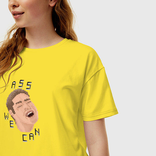 Женская футболка оверсайз Пиксельный Билли / Желтый – фото 3