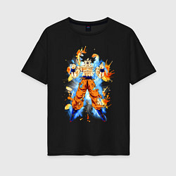 Футболка оверсайз женская Dragon Ball - Goku, цвет: черный