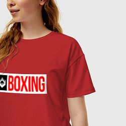 Футболка оверсайз женская Ring of boxing, цвет: красный — фото 2