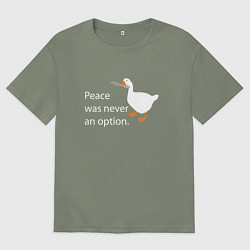 Футболка оверсайз женская Peace was never an option!, цвет: авокадо
