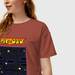Футболка оверсайз женская Pac-Man на ZX-Spectrum, цвет: кирпичный — фото 2