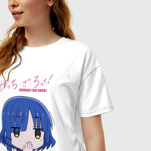Женская футболка оверсайз Рё Ямада - Одинокий рокер! / Белый – фото 3