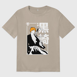 Футболка оверсайз женская Тысячилетняя война - Ичиго - Блич, цвет: миндальный