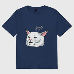 Футболка оверсайз женская Eh?!, цвет: тёмно-синий