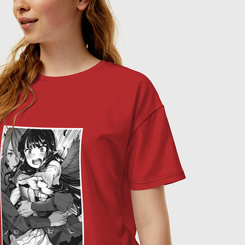 Женская футболка оверсайз Ева Риз и Кэяру / Красный – фото 3