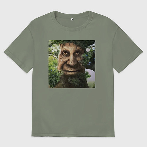 Женская футболка оверсайз Wise Mystical Tree / Авокадо – фото 1