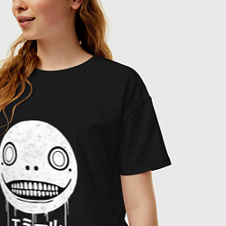 Футболка оверсайз женская Emil лицо, цвет: черный — фото 2