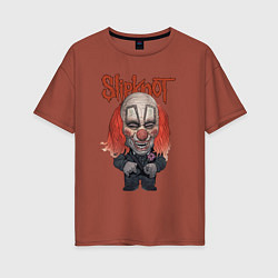 Футболка оверсайз женская Slipknot art, цвет: кирпичный