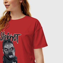 Футболка оверсайз женская Седьмой Slipknot, цвет: красный — фото 2