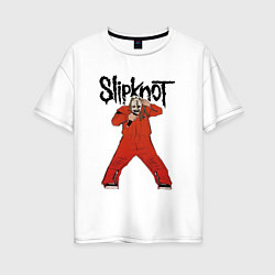 Футболка оверсайз женская Slipknot fan art, цвет: белый