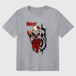 Футболка оверсайз женская Slipknot fan, цвет: меланж