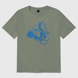 Футболка оверсайз женская Силуэт сварщика, цвет: авокадо