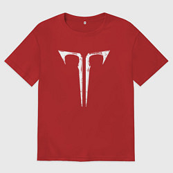 Футболка оверсайз женская Lost ark logo, цвет: красный