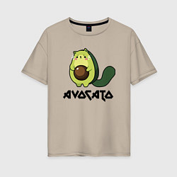 Женская футболка оверсайз Avocado - AvoCATo - Joke