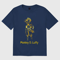 Футболка оверсайз женская Monkey D Luffy Gold, цвет: тёмно-синий