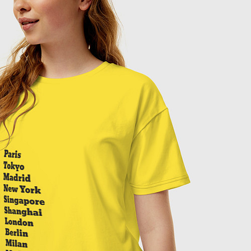 Женская футболка оверсайз Дом моей мамы / Желтый – фото 3