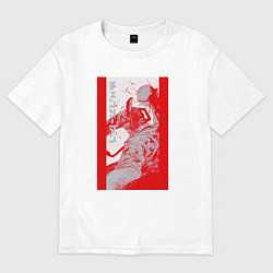 Футболка оверсайз женская Дэндзи Chainsaw Man, цвет: белый