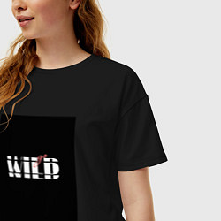 Футболка оверсайз женская Go wild, цвет: черный — фото 2