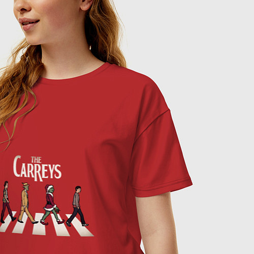 Женская футболка оверсайз The Carreys / Красный – фото 3