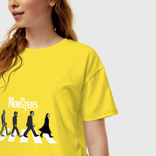Женская футболка оверсайз The Monsters / Желтый – фото 3