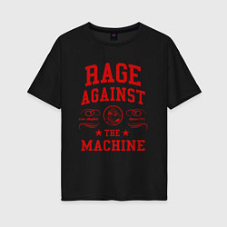 Футболка оверсайз женская Rage Against the Machine красный, цвет: черный