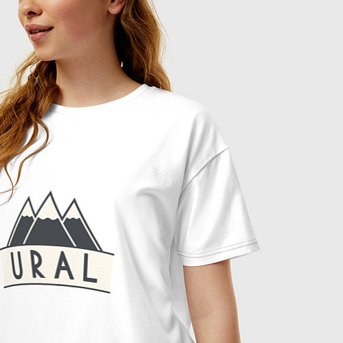 Женская футболка оверсайз URAL / Белый – фото 3