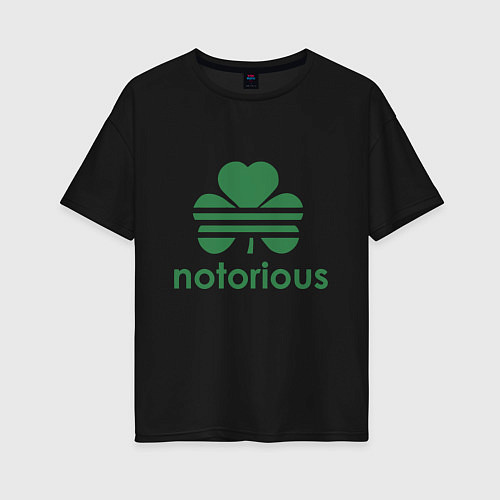 Женская футболка оверсайз Notorious - Ireland / Черный – фото 1