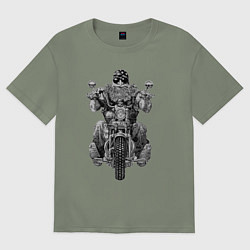 Футболка оверсайз женская Ride biker, цвет: авокадо