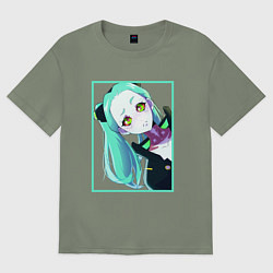 Женская футболка оверсайз Ребекка из киберпанка - нетраннер