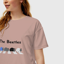 Футболка оверсайз женская The Beetles, цвет: пыльно-розовый — фото 2