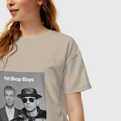 Футболка оверсайз женская Pet shop boys, цвет: миндальный — фото 2