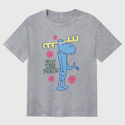 Футболка оверсайз женская Lumpy, цвет: меланж