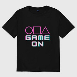 Футболка оверсайз женская Game on, цвет: черный